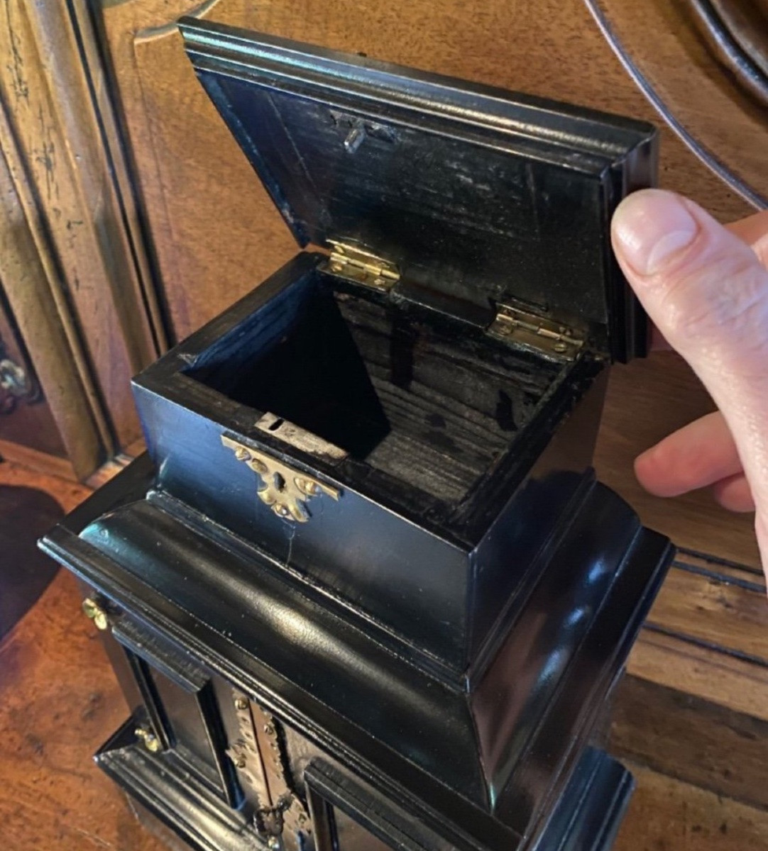 Cabinet Italien Miniature Aux Miroirs, Diminutif Du XIX Eme Siècle-photo-6