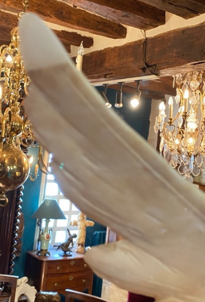 Love, Cupid And Psyche, Alabaster Group Signed Giovannini-photo-5