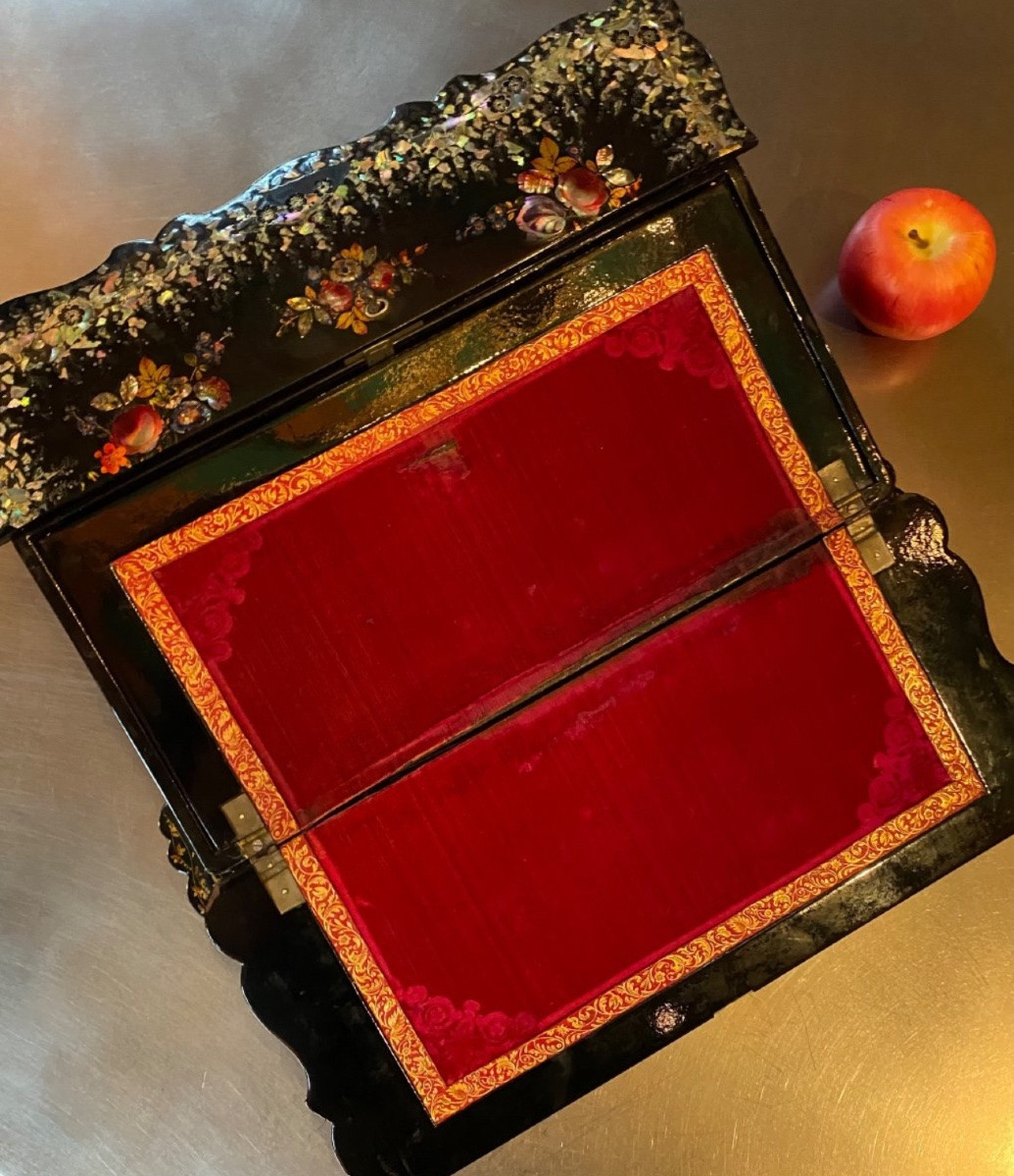 Napoleon III Period Burgoté Travel Writing Case-photo-3