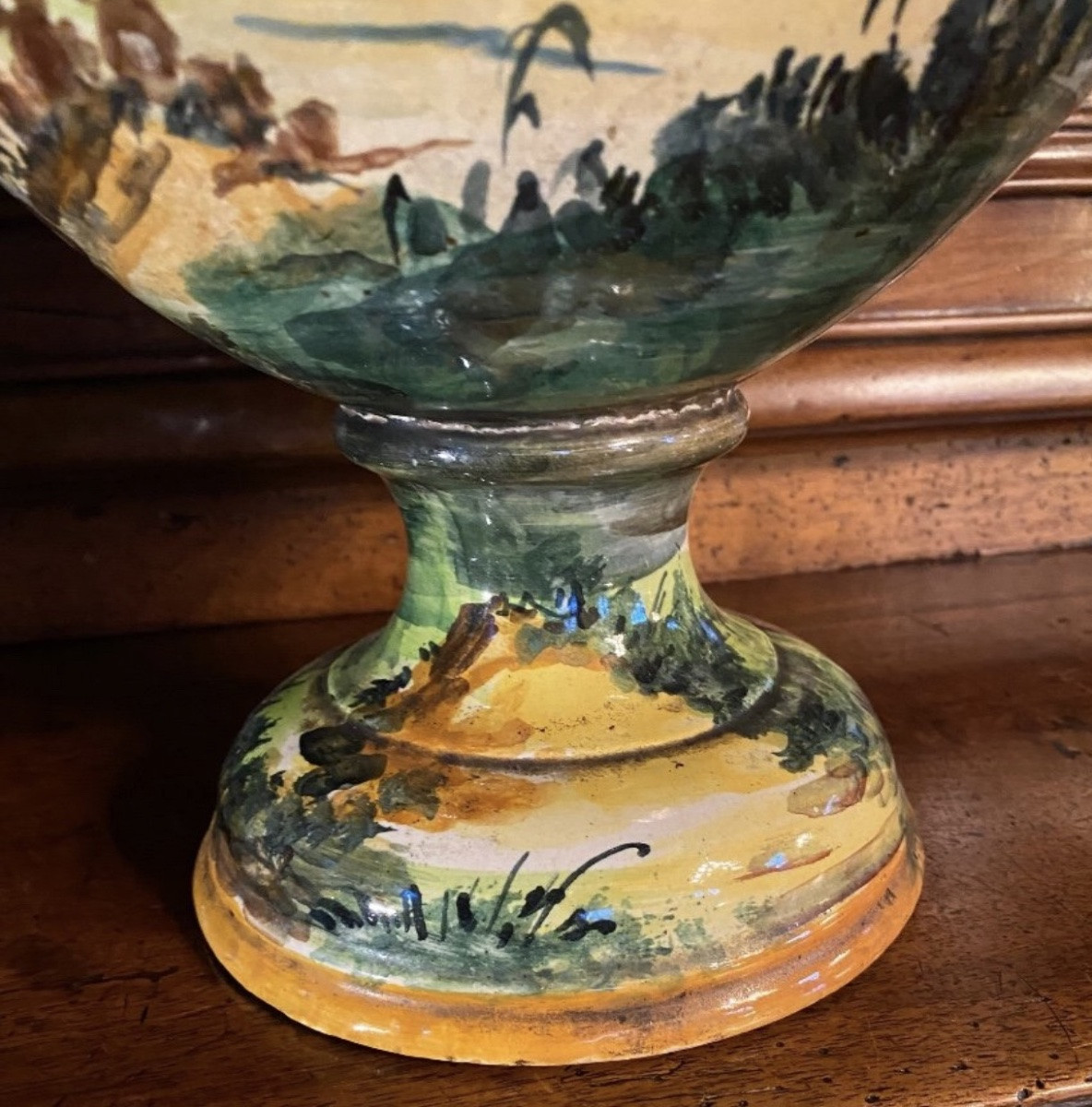 Imposant Vase En Majolique Italienne de style renaissance et datant Du XIX Eme Siècle "-photo-8