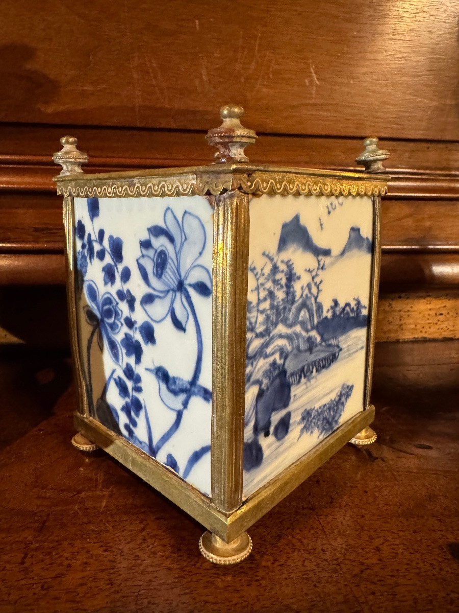Pair Of Louis XVI Style Blue-veined Flower Boxes -photo-5
