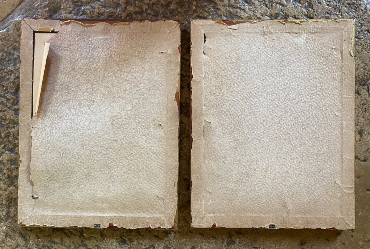 Gallant Scene, Pair Of Reverse Glass Paintings, Augsburg 18th Century -photo-2