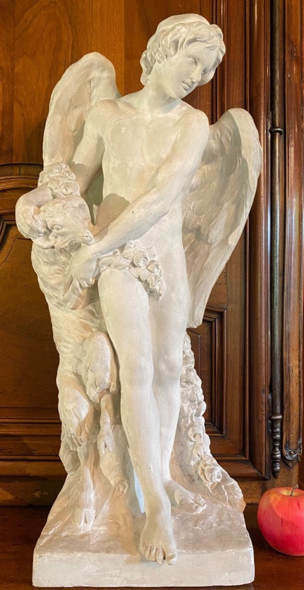 The Sacrifice Of Isaac, The Angel With The Ram Of The Sacrifice Of Isaac, By Léopold Renard (1868-1945)-photo-3