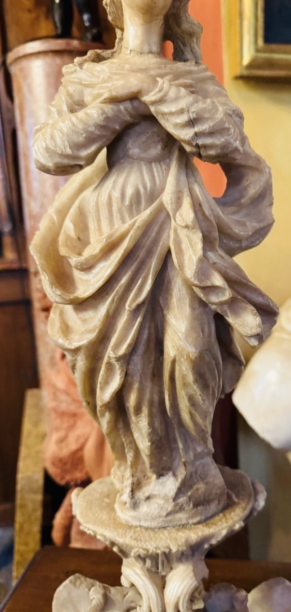 Large Sicilian Virgin Of Trapani, Late 17th Century, Early 18th Century -photo-3