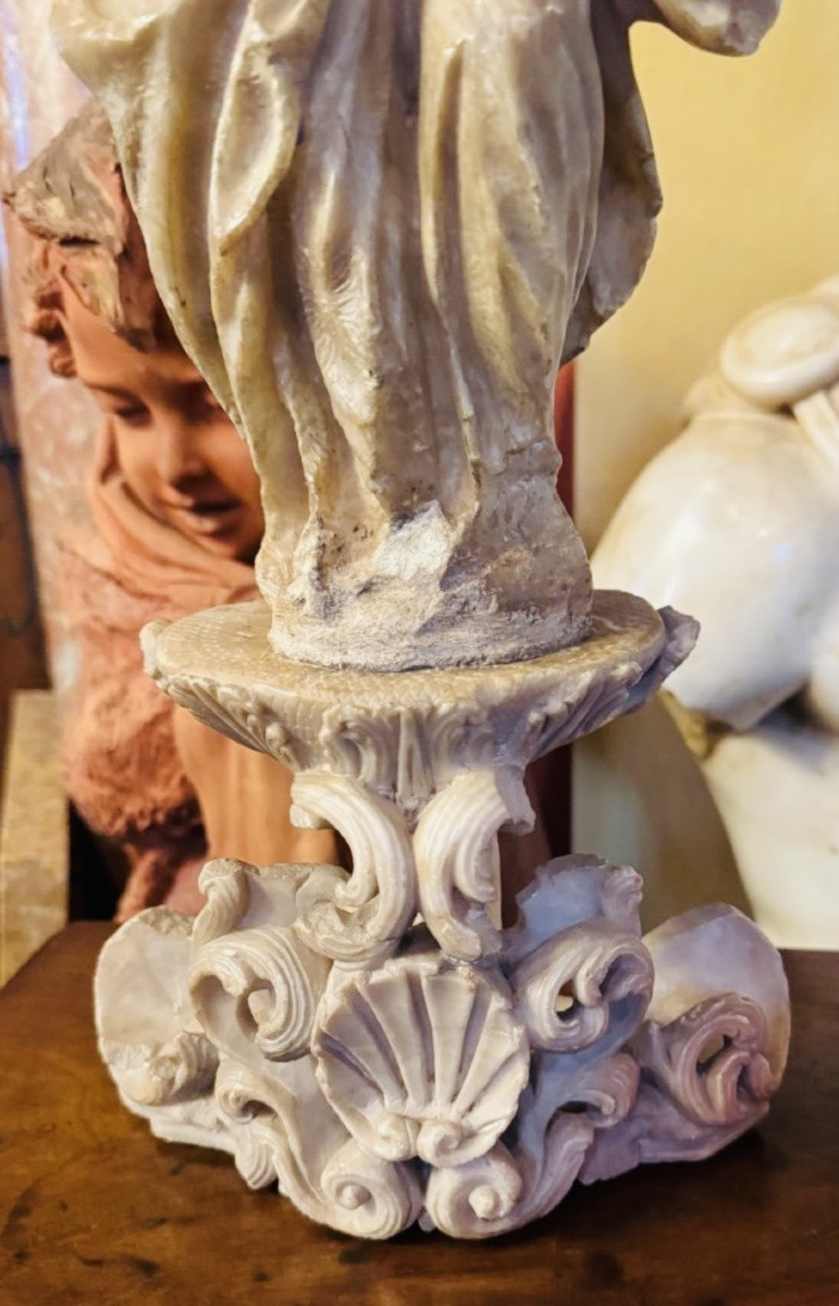 Large Sicilian Virgin Of Trapani, Late 17th Century, Early 18th Century -photo-4