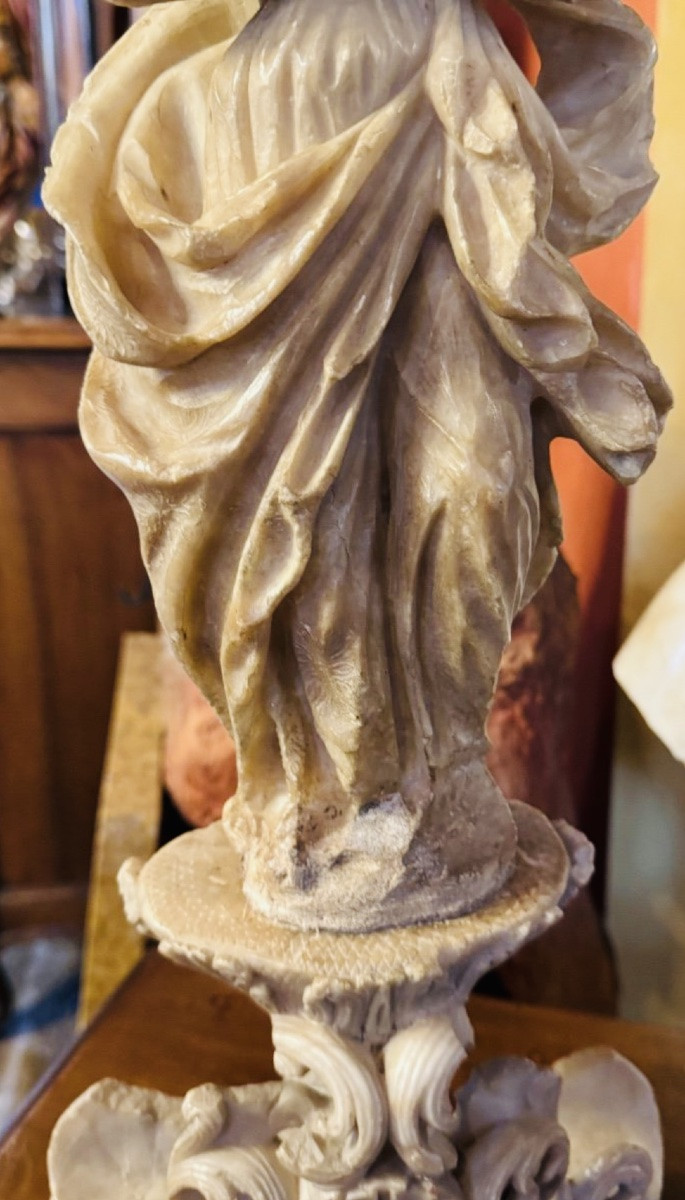 Large Sicilian Virgin Of Trapani, Late 17th Century, Early 18th Century -photo-2