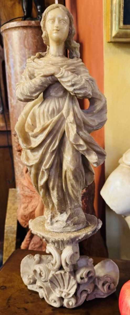 Large Sicilian Virgin Of Trapani, Late 17th Century, Early 18th Century 