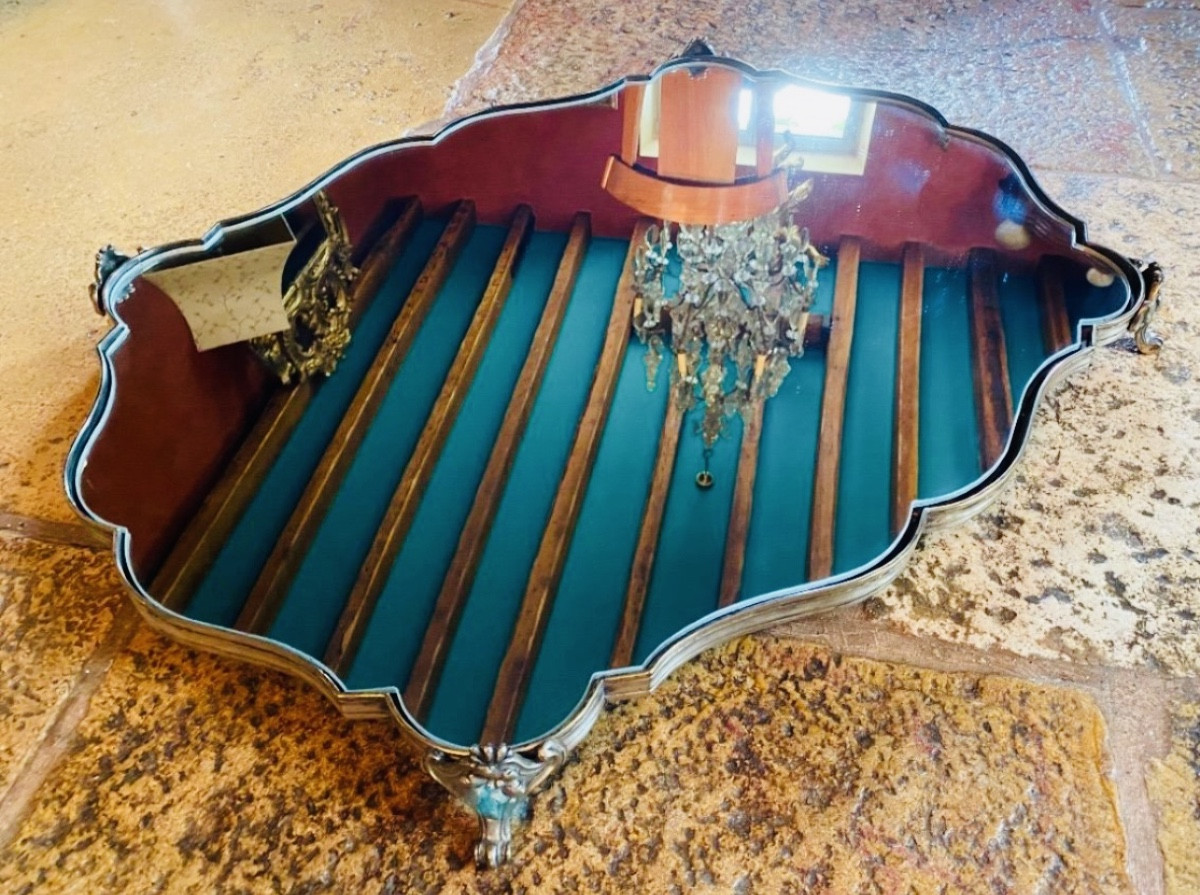 Large Louis XV Style Silvered Bronze Table Centerpiece