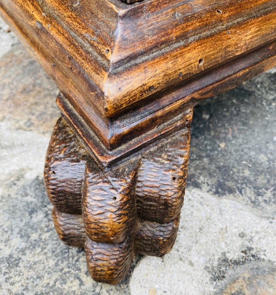 Coffre de mariage En Noyer Du XVIII Eme Siècle-photo-7