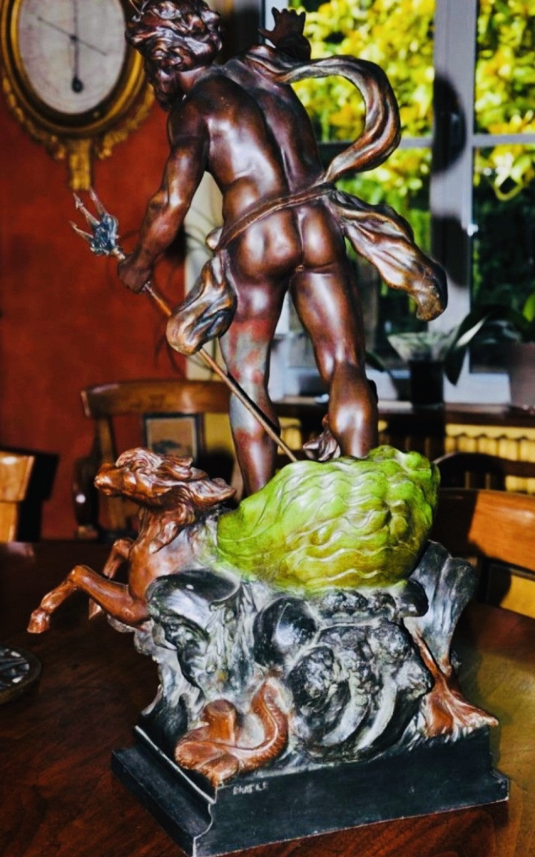 The Chariot Of Victorious Neptune, Signed By The Moreau Brothers-photo-3