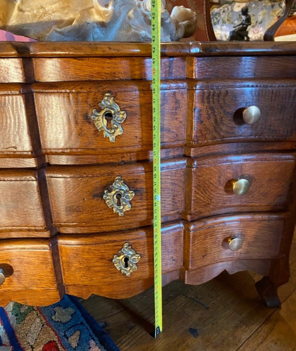 Diminutif De Commode Arbalète en chêne du XVIII Eme Siecle-photo-4
