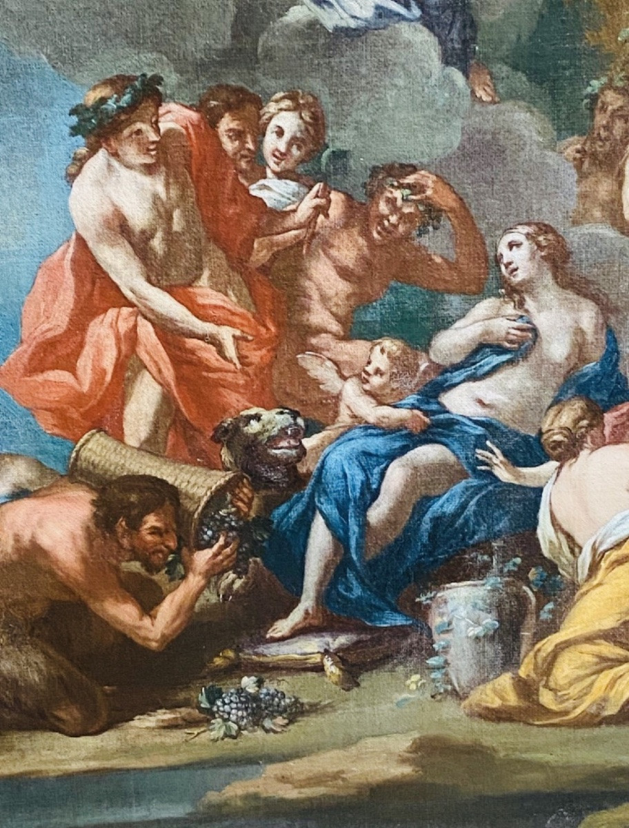 Ariane à Naxos, Grande Huile Sur Toile Attribuée à Michele Rocca (1671-1751)-photo-2