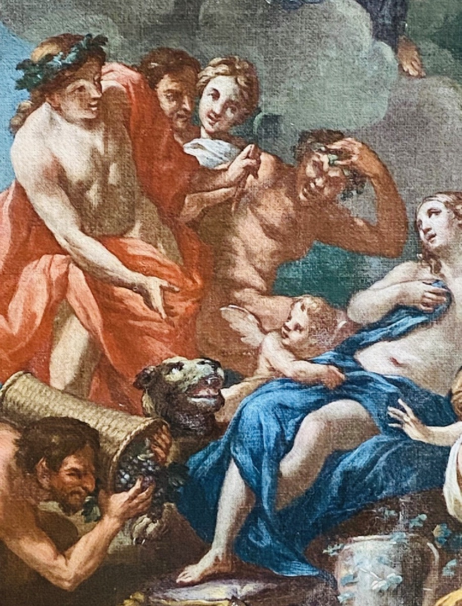 Ariane à Naxos, Grande Huile Sur Toile Attribuée à Michele Rocca (1671-1751)-photo-3