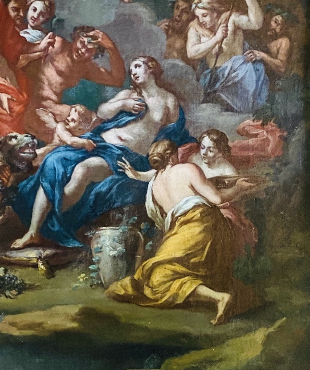 Ariane à Naxos, Grande Huile Sur Toile Attribuée à Michele Rocca (1671-1751)-photo-4