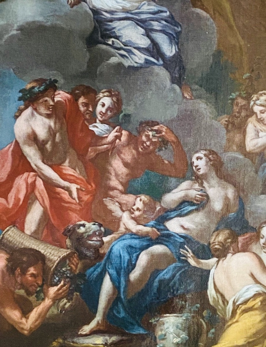 Ariane à Naxos, Grande Huile Sur Toile Attribuée à Michele Rocca (1671-1751)-photo-7