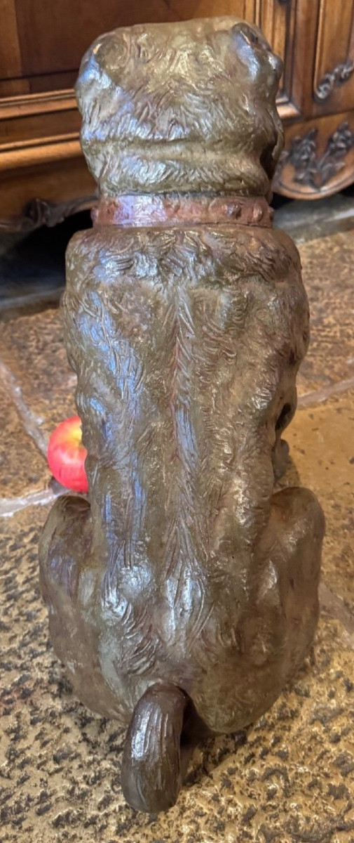 Chien Bouledogue Anglais En Terre Cuite Du XIX Eme Siècle -photo-1