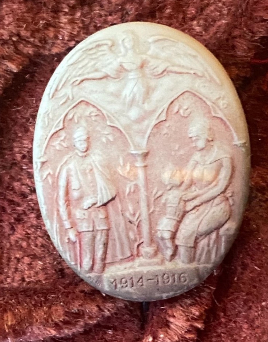 Ecumenical Silvered Bronze Frame With Relics And Ex-votos  -photo-1