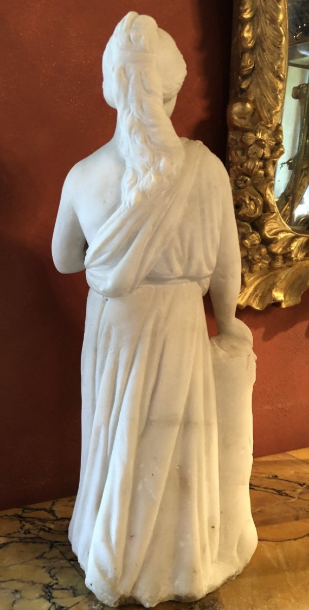 Demeter ou Cérès, Marbre Du XVIIIe Siècle : Déesse Des Moissons Et De L’agriculture-photo-3