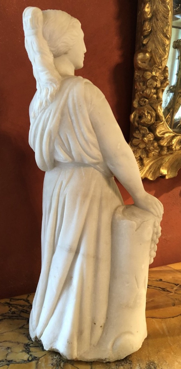 Demeter ou Cérès, Marbre Du XVIIIe Siècle : Déesse Des Moissons Et De L’agriculture-photo-1