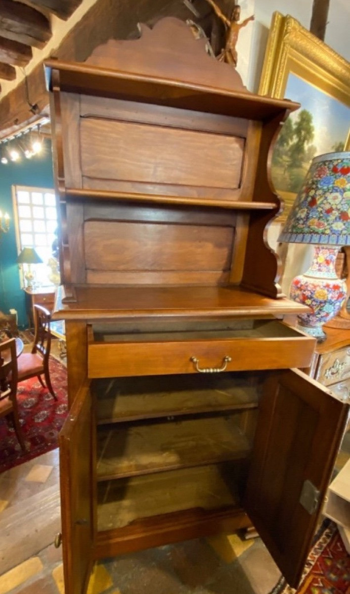 Small Two-part Buffet In Walnut, Late 19th/early 20th Century -photo-1