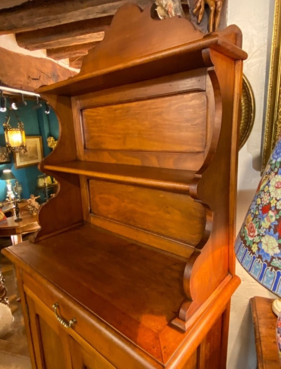 Small Two-part Buffet In Walnut, Late 19th/early 20th Century -photo-5