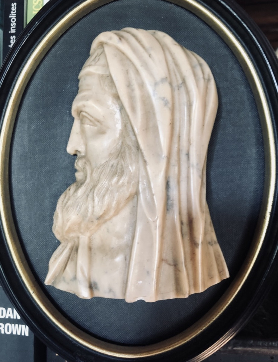 Profil D’un homme sculpté En Marbre du XIXe Siècle-photo-2