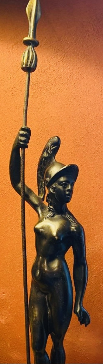 18th-century Bronze, Athena Or Minerva, Helmeted And Nude-photo-6