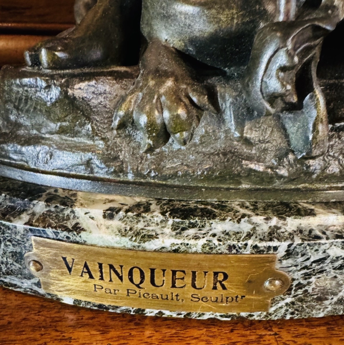 Large Sculpture Perseus Victorious By Picault (1833-1915)-photo-1