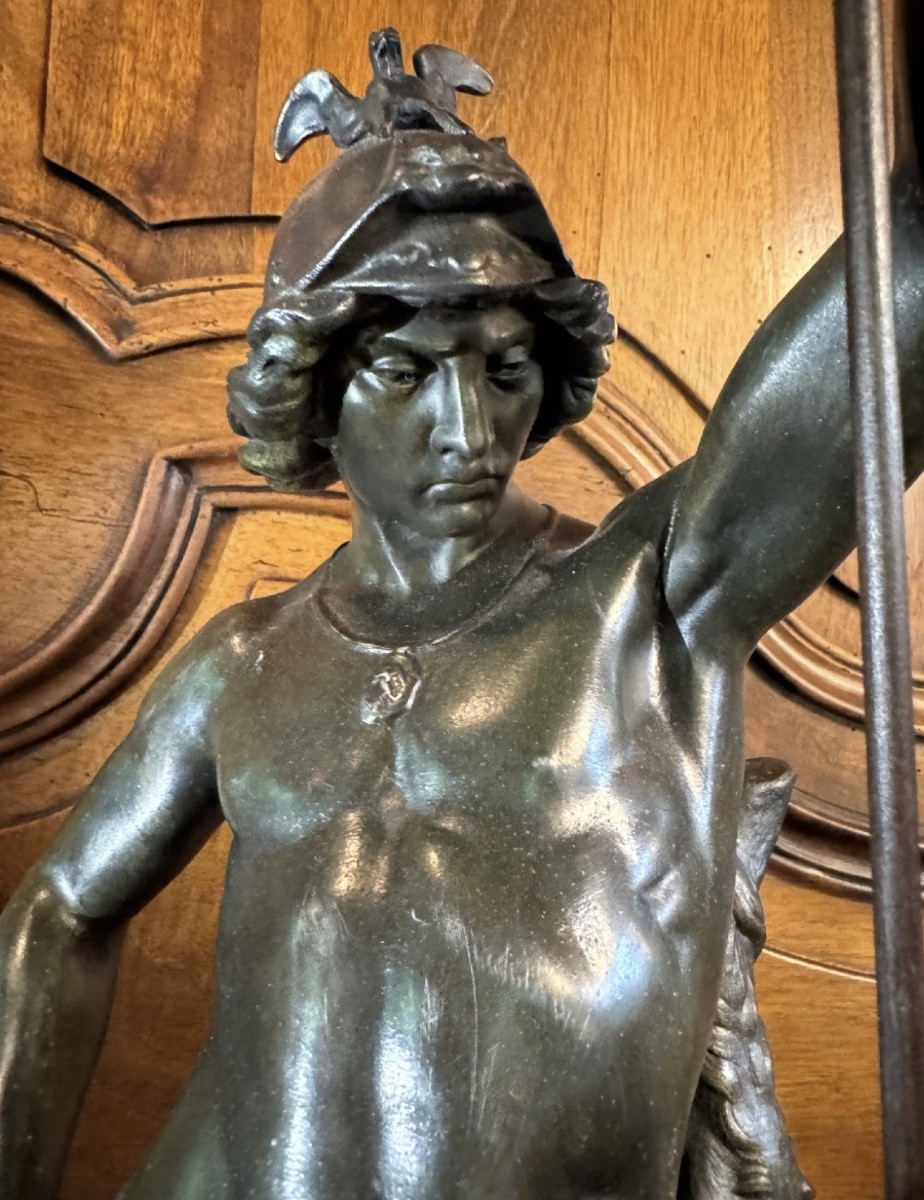 Large Sculpture Perseus Victorious By Picault (1833-1915)-photo-4