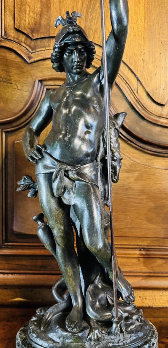 Large Sculpture Perseus Victorious By Picault (1833-1915)-photo-5