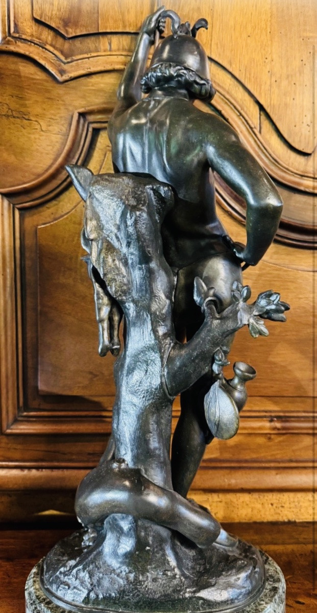 Large Sculpture Perseus Victorious By Picault (1833-1915)-photo-8