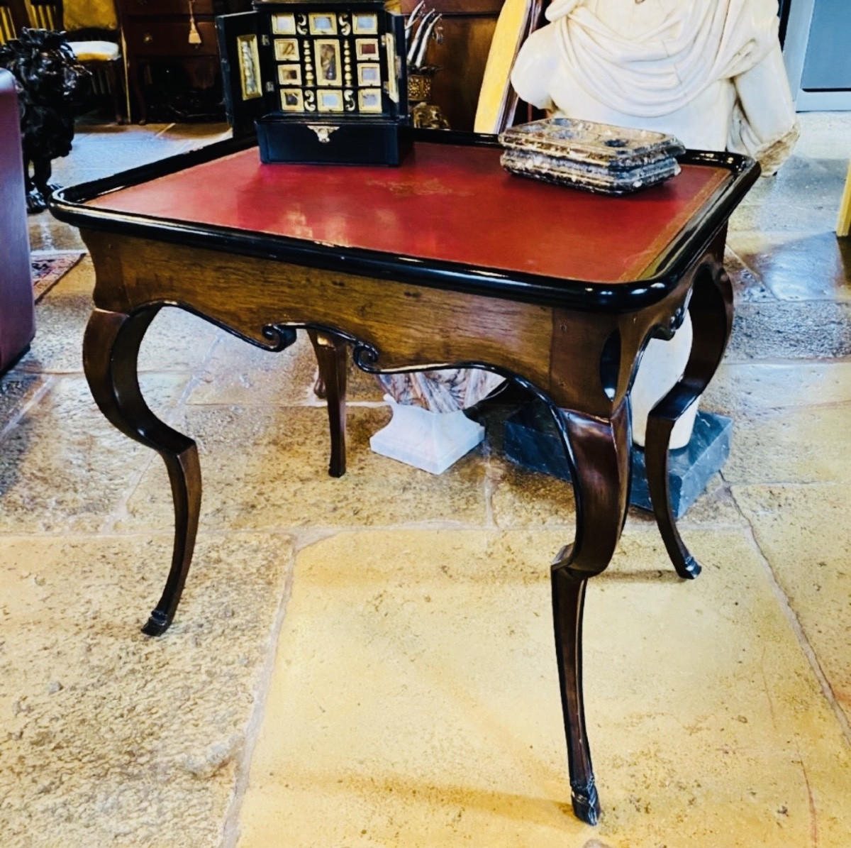 Coffee Table, Cabaret Style With Hock-shaped Legs, Mahogany, Attributed To Mailfert-photo-3