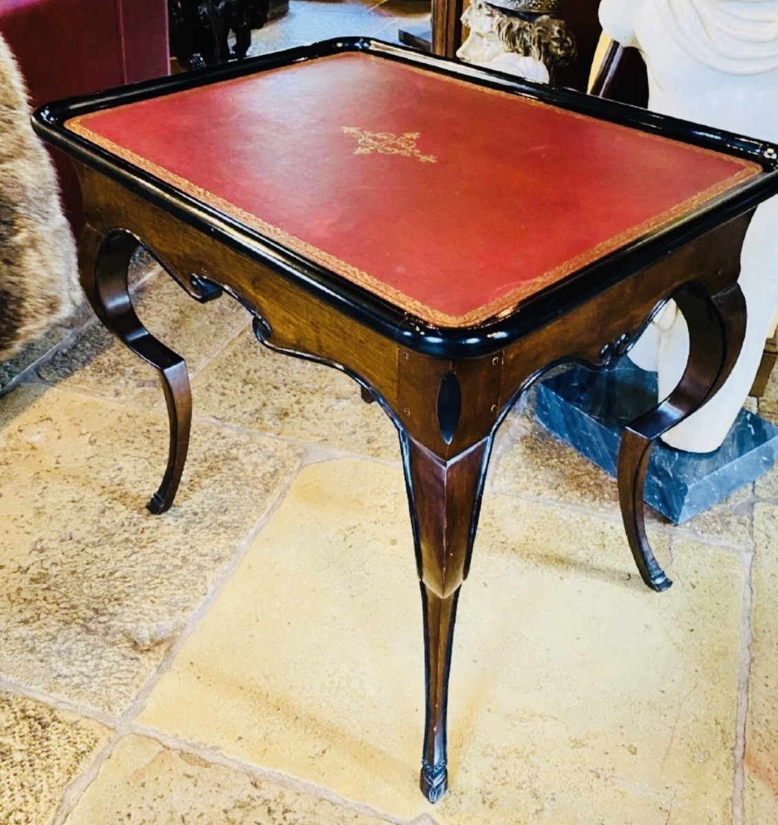 Coffee Table, Cabaret Style With Hock-shaped Legs, Mahogany, Attributed To Mailfert-photo-1