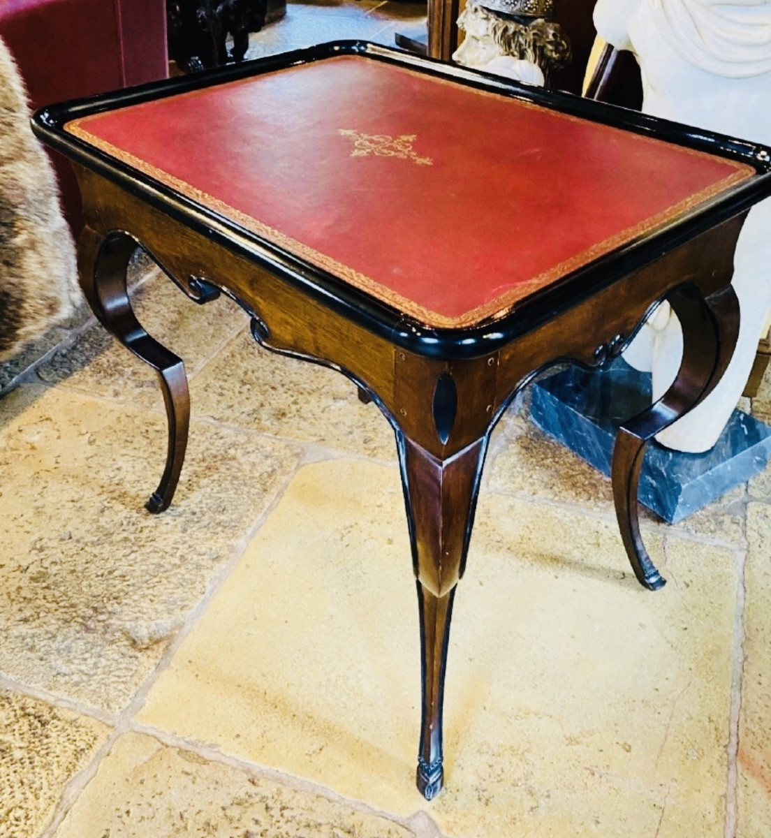 Coffee Table, Cabaret Style With Hock-shaped Legs, Mahogany, Attributed To Mailfert
