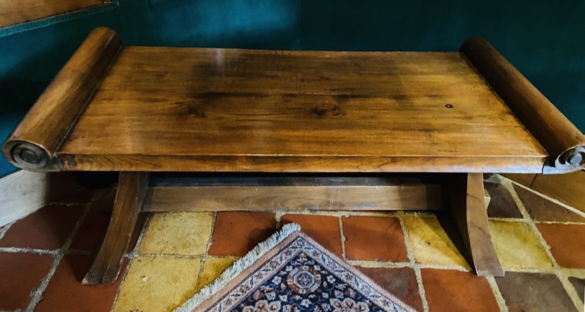 Chinese Coffee Table From The 1970s In Exotic Wood-photo-5