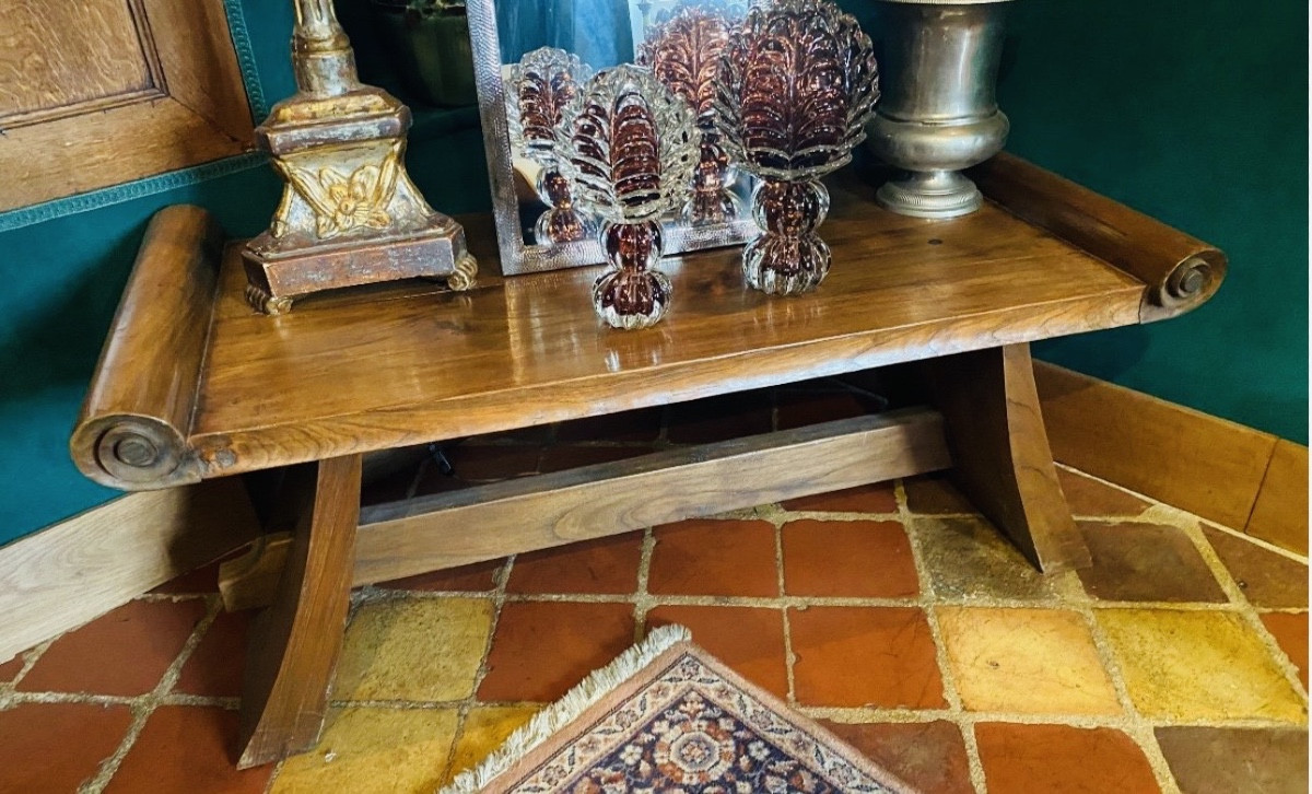Chinese Coffee Table From The 1970s In Exotic Wood-photo-6