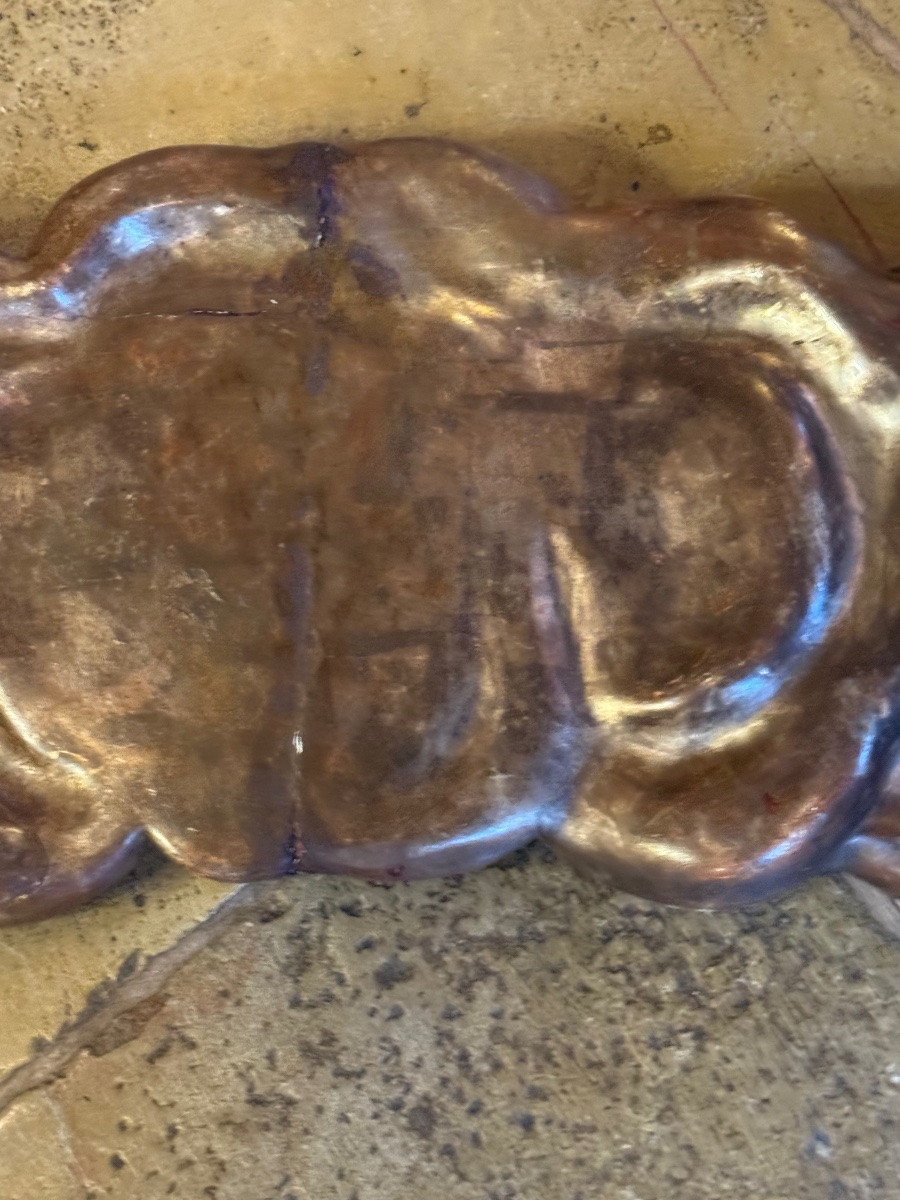 Large Decorative Cloud In Carved And Gilded Wood, France, 18th Century-photo-4