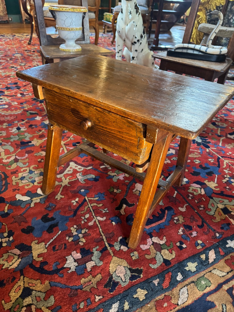 Mountain Chalet Coffee Table, Small Table From Queyras, Chalet, Mountain, Late 17th Century-photo-2