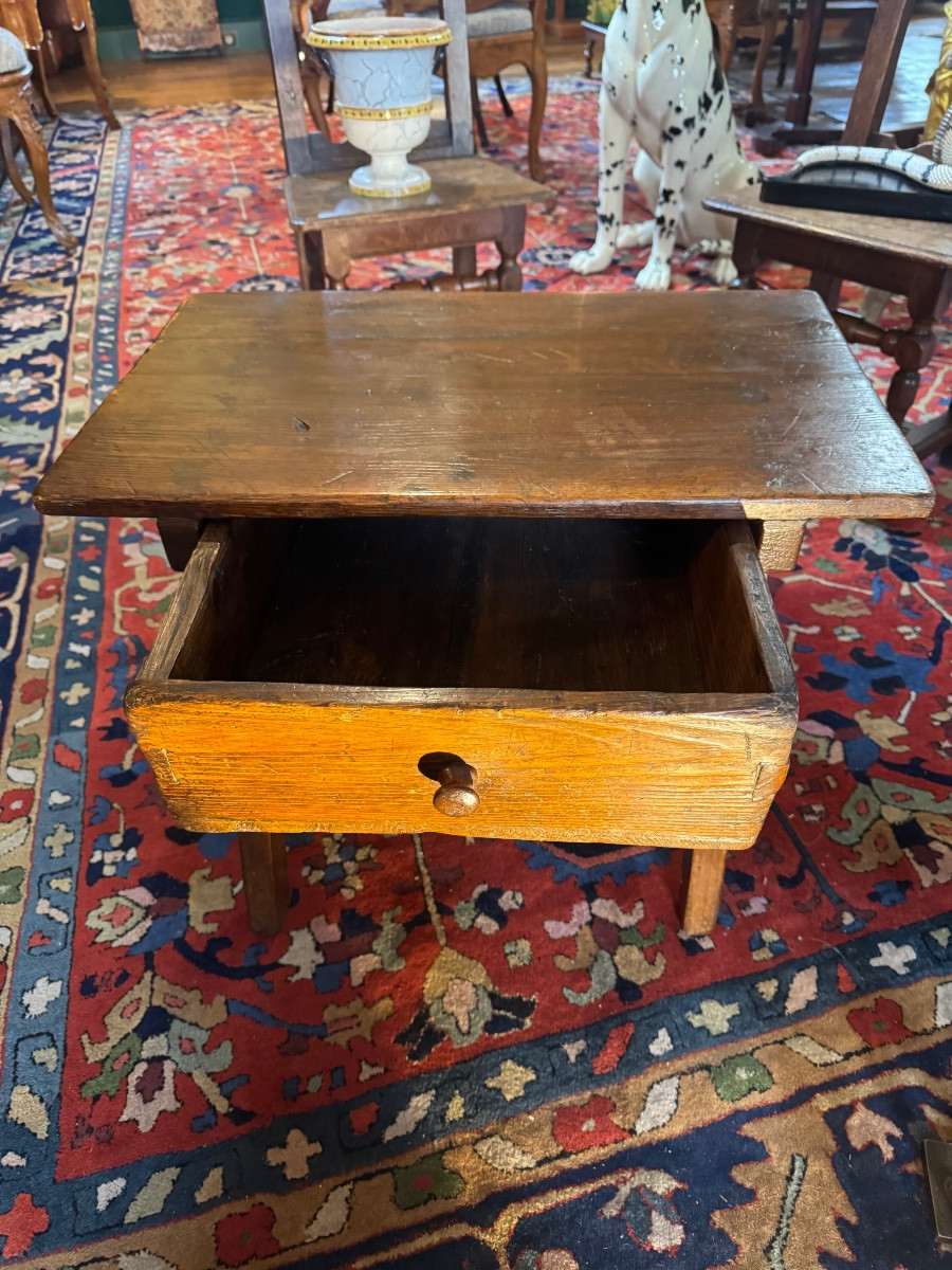 Mountain Chalet Coffee Table, Small Table From Queyras, Chalet, Mountain, Late 17th Century-photo-4