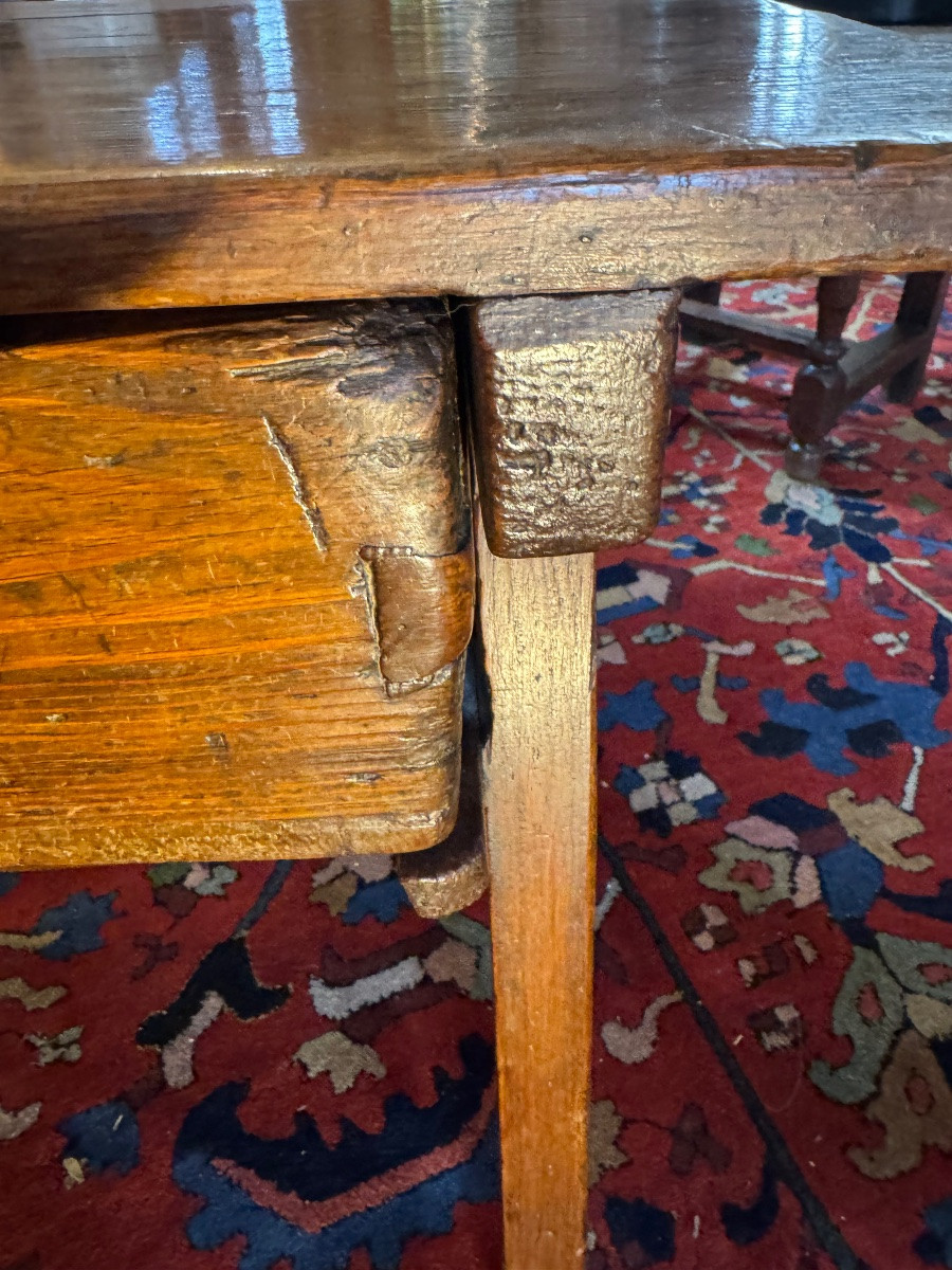 Mountain Chalet Coffee Table, Small Table From Queyras, Chalet, Mountain, Late 17th Century-photo-1