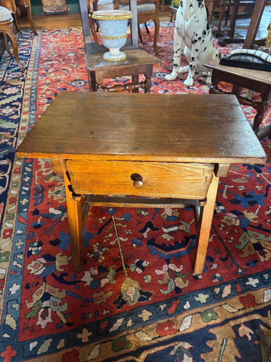 Mountain Chalet Coffee Table, Small Table From Queyras, Chalet, Mountain, Late 17th Century-photo-2