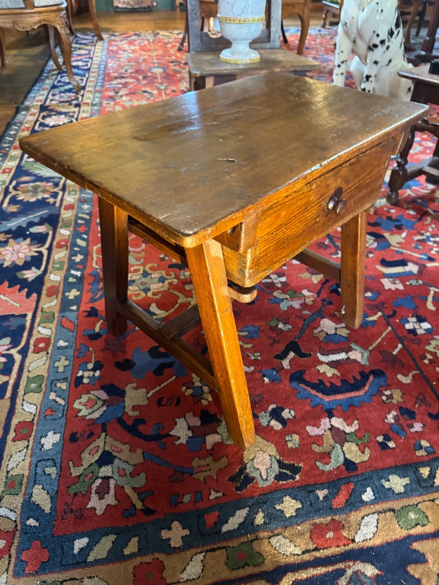 Mountain Chalet Coffee Table, Small Table From Queyras, Chalet, Mountain, Late 17th Century-photo-5