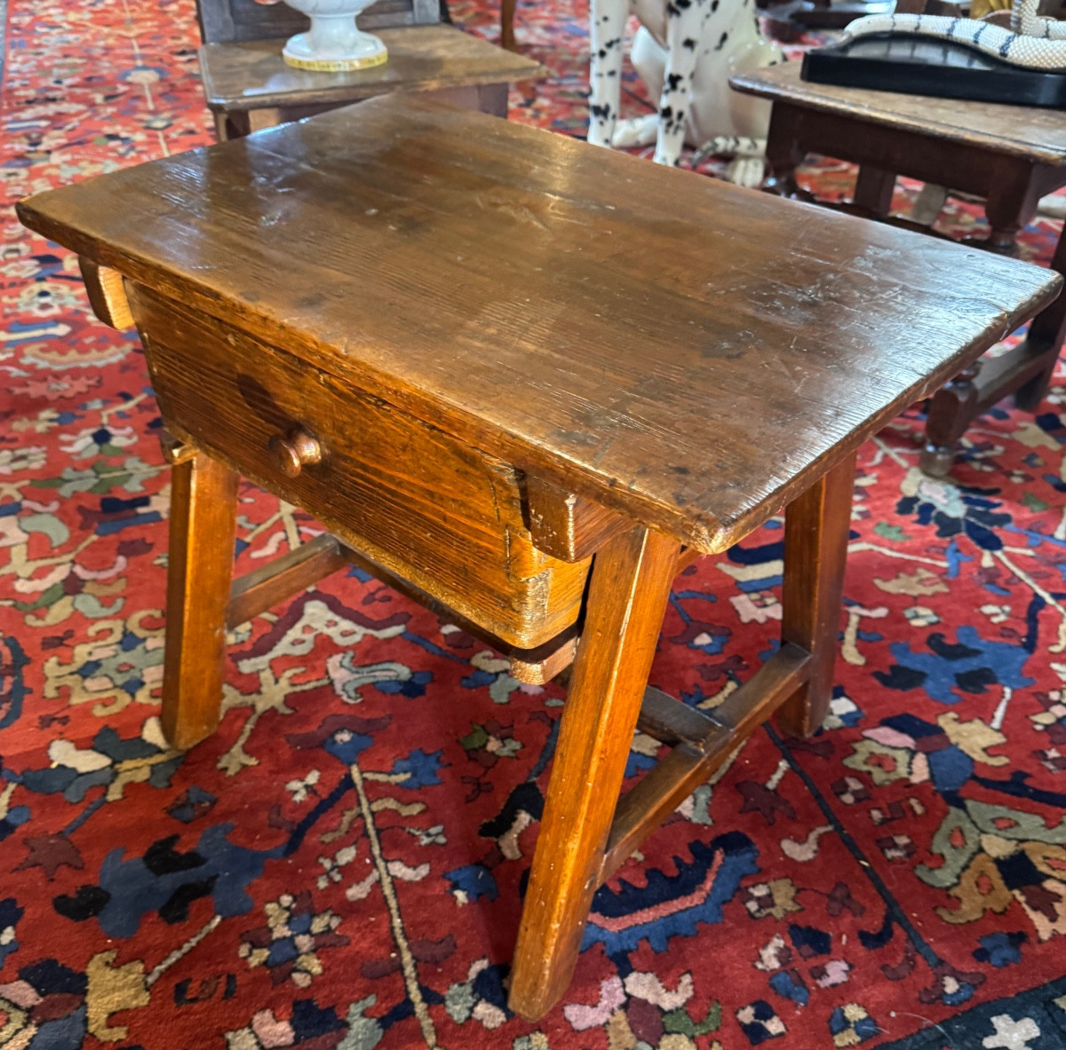 Mountain Chalet Coffee Table, Small Table From Queyras, Chalet, Mountain, Late 17th Century