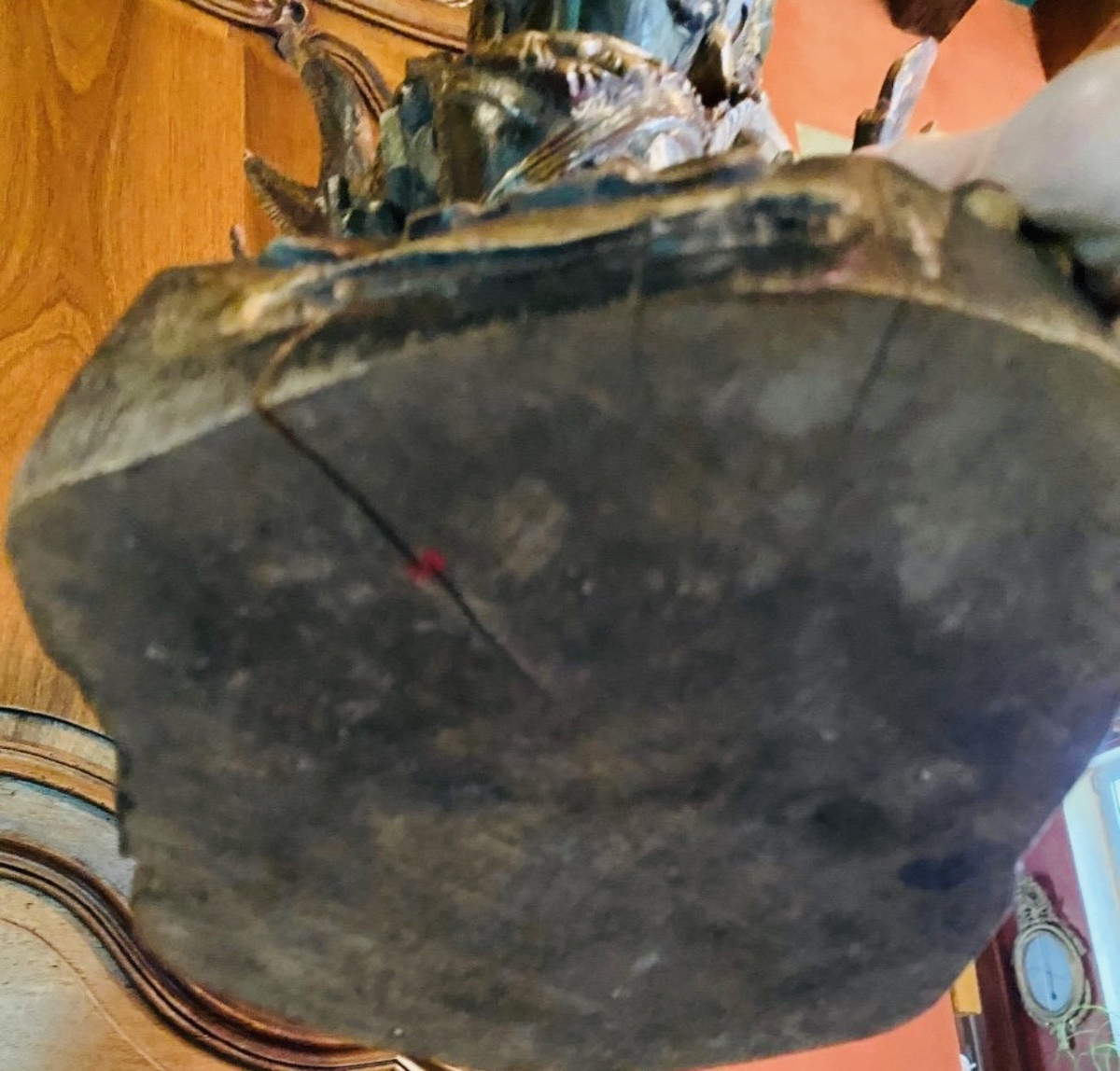 Garouda En Bois Polychrome Et Bois Doré, Inde 1ere Moitié Du XX Eme Siècle-photo-3