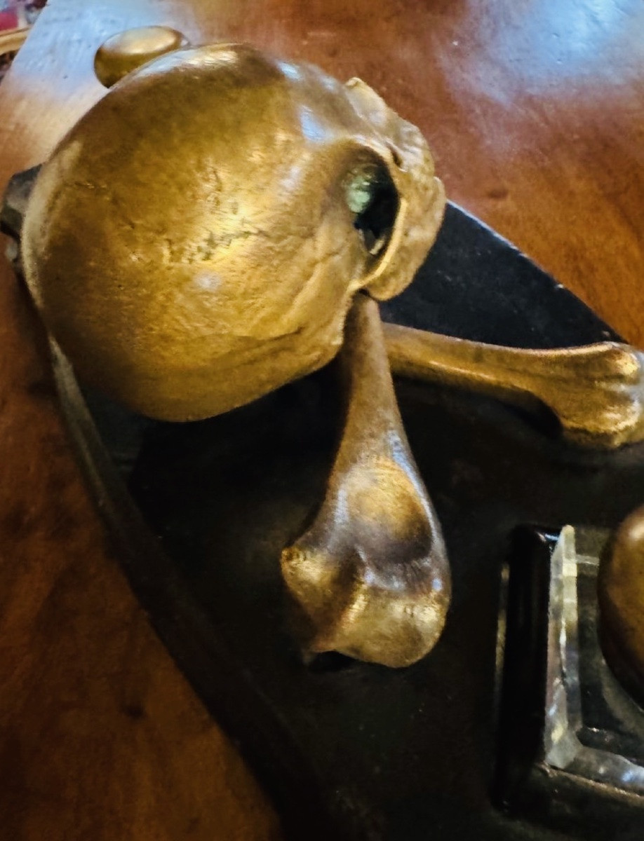 Inkwell With Vanity Theme, Forming Memento Mori, Late 19th Century -photo-5