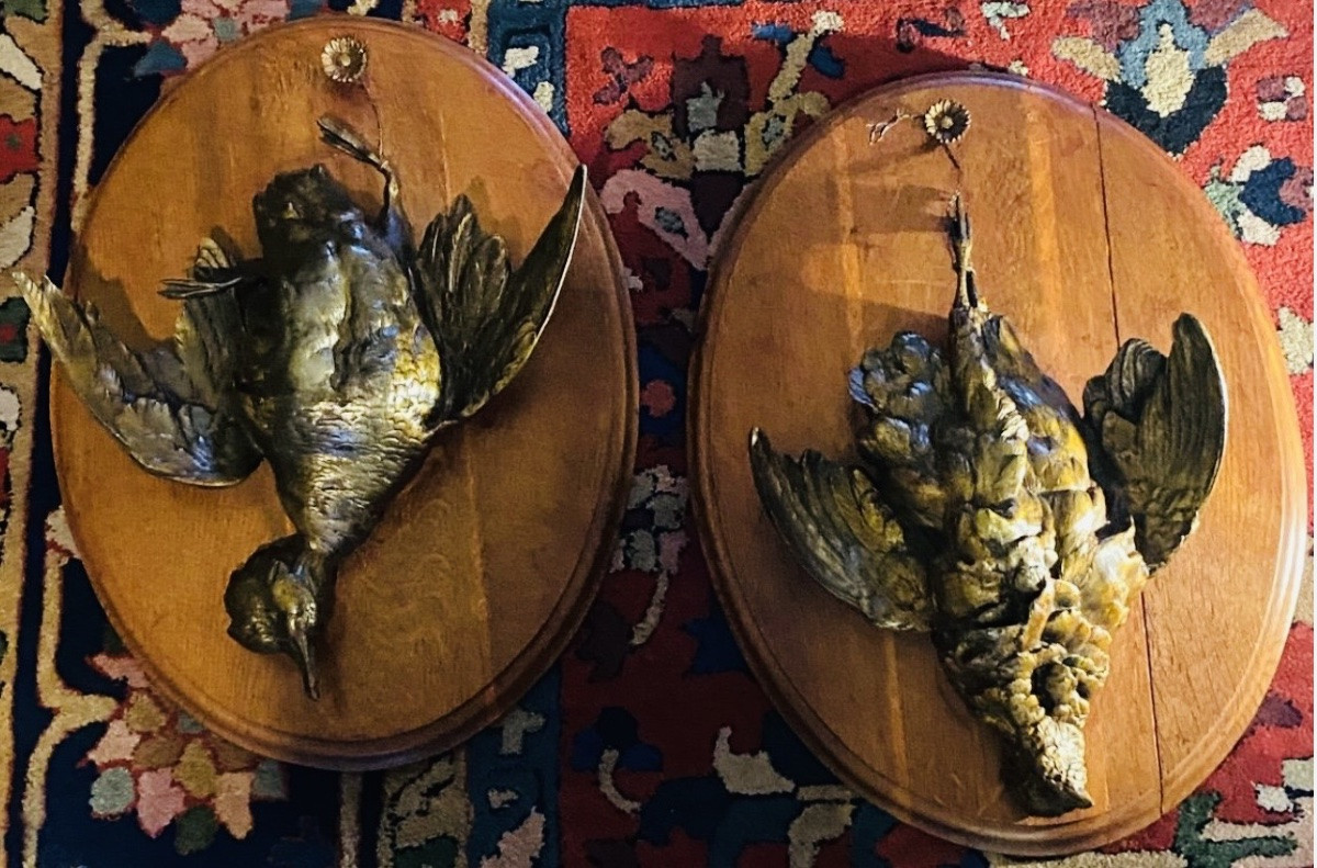 Pair Of 19th Century Hunting Trophies, In The Style Of Jules Moigniez (-photo-2
