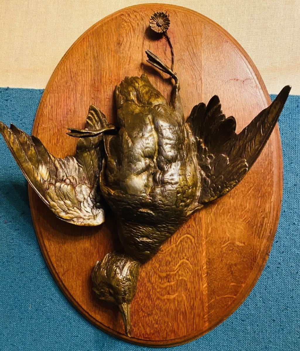 Pair Of 19th Century Hunting Trophies, In The Style Of Jules Moigniez (