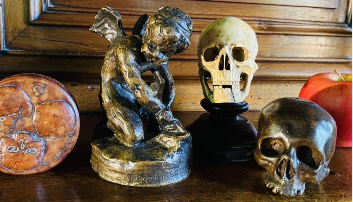 Lost-wax Bronze, Love, Cupid, Eros Sharpening His Bow, Charming Lost-wax Bronze-photo-3