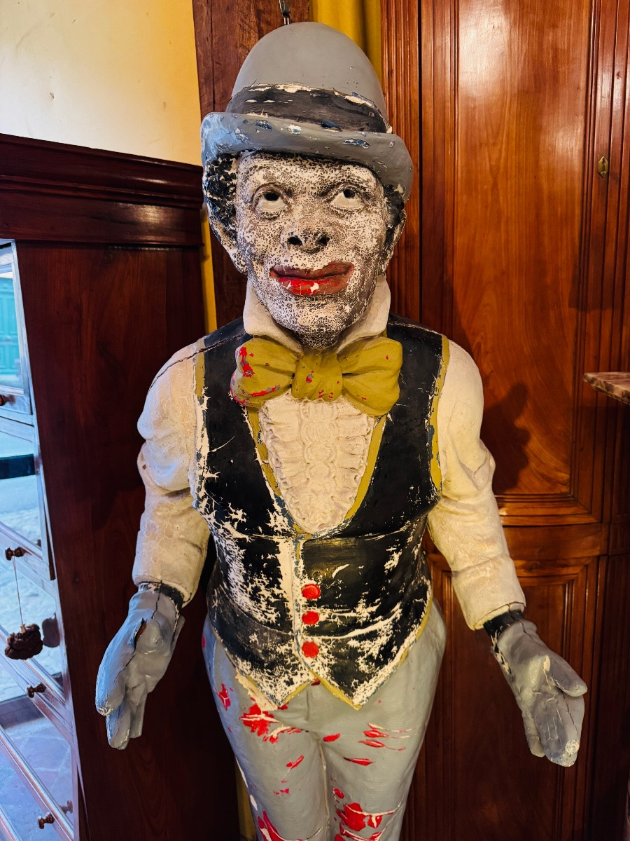 Large Fairground Art Advertising Figure - Ringmaster Type - Polychrome Sculpture-photo-2
