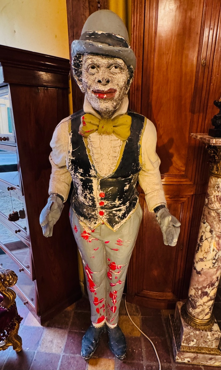 Large Fairground Art Advertising Figure - Ringmaster Type - Polychrome Sculpture-photo-3